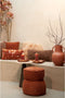 Light & Living Poef Leyla - Terra - Ø40cm - Modern