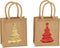 J-Line ak Kerstboom Pailletten - jute - naturel - 2 stuks