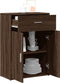 vidaXL - Dressoir - 60x30x84 - cm - bewerkt - hout - bruin - eikenkleur