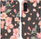 iMoshion Hoesje Geschikt voor Samsung Galaxy A13 (5G) / A04s Hoesje Met Pasjeshouder - iMoshion Design Softcase Bookcase - Zwart / Blossom Watercolor Black