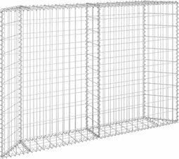 vidaXL - Gabion - plantenbak - trapezium - 150x20x100 - cm - gegalvaniseerd - staal