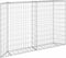 vidaXL - Gabion - plantenbak - trapezium - 150x20x100 - cm - gegalvaniseerd - staal