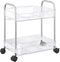 vidaXL - Opbergtrolley - 2-laags - 37x28x43,5 - cm - acryl - transparant