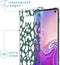 iMoshion Hoesje Geschikt voor Samsung Galaxy S10 Plus Hoesje Met Koord - iMoshion Design Hoesje met Koord - Groen / Transparant / Panther Illustration