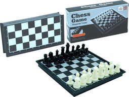 HOT Games Schaak-cassette - Denkspel - Magnetisch zwart kunststof - 13x13 cm