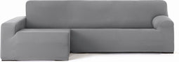 Hoes voor chaise longue met lange armleuning links Eysa BRONX Grijs 170 x 110 x 310 cm