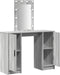 vidaXL - Kaptafel - met - LED-verlichting - - - Grijs - Sonoma - 102x33x135 - cm