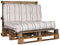 Kussen DKD Home Decor Voor op de grond Multicolour Aluminium Strepen 120 x 80 x 16 cm
