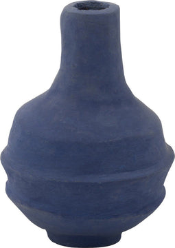 J-Line vase Pot Flute - papier mache - blauw