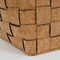 Mica Decorations Opbergmand - Set van 3 - L40 x B30 x H30 cm - Kurk/Vilt - Bruin