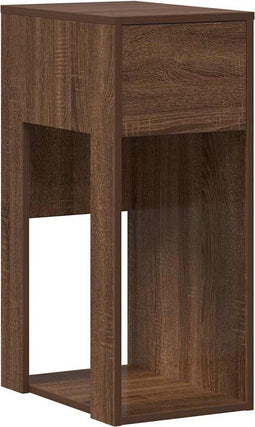 vidaXL - Computertorenstandaard - met - lade - 30x44x74 - cm - bruin - eikenkleur