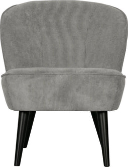 WOOOD Sara Fauteuil - Polyester - Grijs/Groen- 71x59x70