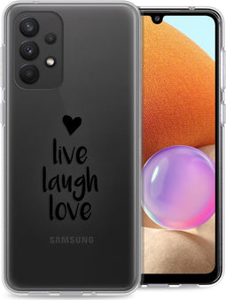 iMoshion Hoesje Geschikt voor Samsung Galaxy A33 Hoesje Siliconen - iMoshion Design hoesje - Transparant / Live Laugh Love