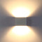 Ledwandlampen voor binnen - up-down - wit, hoogwaardig aluminium - 7 W, energieklasse A+ - 2700 K -