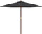 vidaXL - Parasol - met - houten - paal - 299x240 - cm - zwart