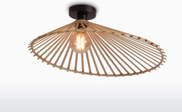 GOOD&MOJO Plafonniere Bromo - Bamboe - Asymmetrisch - Ø60cm - Scandinavisch,Bohemian