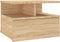 vidaXL - Nachtkastje - zwevend - 40x31x27cm - bewerkt - hout - sonoma - eikenkleurig