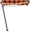 vidaXL - Luifel - automatisch - met - LED - windsensor - 300x250 - cm - oranje - bruin