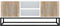 vidaXL - Tv-meubel - 105x30x45 - cm - bewerkt - hout - wit