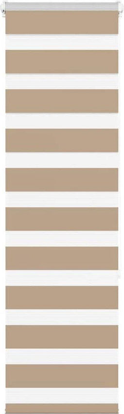 vidaXL - Zebra - Blind - 50x150 - cm - stofbreedte - 55,9 - cm - polyester - zandbruin