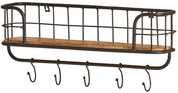 keukenrek Iron lady met haken 64 cm - Metaal | Meubelplaats