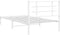 vidaXL - Bedframe - met - hoofdbord - metaal - wit - 107x203 - cm