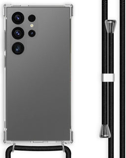 imoshion Hoesje Geschikt voor Samsung Galaxy S24 Ultra Hoesje Met Koord - imoshion Backcover met koord - Zwart