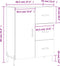 vidaXL - Dressoir - 69,5x34x90 - cm - bewerkt - hout - sonoma - eikenkleurig