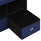 vidaXL - Opbergbank - inklapbaar - 76x38x38 - cm - kunstlinnen - blauw
