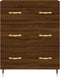 vidaXL - Dressoir - 69,5x34x90 - cm - bewerkt - hout - bruin - eikenkleur