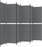 vidaXL - Kamerscherm - met - 6 - panelen - 300x200 - cm - stof - antracietkleurig