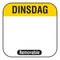Daglabel beschrijfbaar afm. 25x25mm 1000 stuks etiket DINSDAG