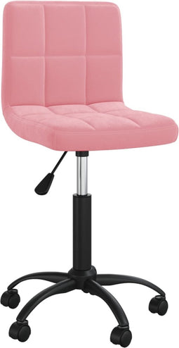 vidaXL - Kantoorstoel - draaibaar - fluweel - roze