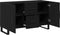 vidaXL - Dressoir - Zwart - Eiken - 100x36x60 - cm - Geengineerd - Hout