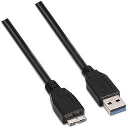 Aisens A105-0043 - USB A naar Micro-USB B Kabel - 1 m - Zwart