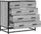 vidaXL - Ladekast - 70x41x70 - cm - bewerkt - hout - grijs - sonoma - eikenkleurig