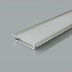 V-TAC VT-71004 - Inbouw LED strip profiel - 2 meter - Opale diffuser - Zilver