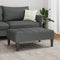 vidaXL - Voetenbank - 77x55x31 - cm - stof - donkergrijs