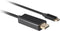 Lanberg CA-CMDP-10CU-0030-BK - Adapter USB C naar DisplayPort - 4K 60 Hz - Zwart