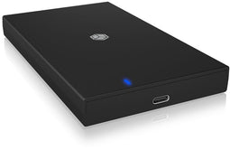Icy Box IB-200T-C3 - Externe behuizing - 1x 2.5"/3.5" bay - USB 3.2 type-C - Zwart
