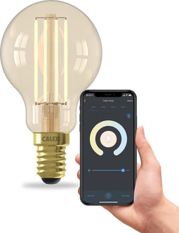 Calex Slimme Lamp - Wifi LED Filament - Dimbaar - Goud (E14)