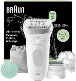 Braun Silk·épil 7 SkinSpa 7-081 - Wet & Dry Epilator - Brede Kop - Massagepad en Ladyshave Scheerkop