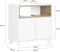 SoBuy BZR148-W - Wastafelmeubel - Onderkast met 2 Deuren - Wit
