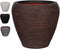 Capi Europe - Vaas taps rond Rib NL - 42x38 - Antraciet - Opening Ø31 - Bloempot voor binnen en buiten - Levenslang garantie - Breukbestendig - 100% Recyclebaar - CO2 Neutraal geproduceerd - KOFZ362