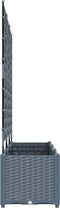 vidaXL - Tuinbak - met - Trellis - 3 - stuks - Lichtgrijs - 120x40x143 - cm