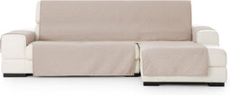 Hoes voor chaise longue met korte armleuning rechts Eysa SILVER Beige 100 x 110 x 240 cm