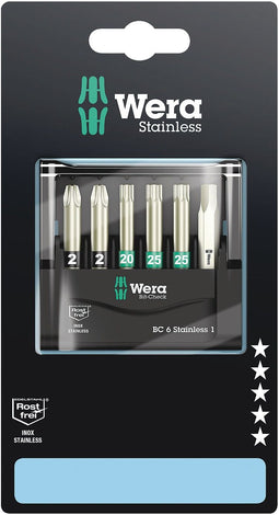 Wera 05073634001 - Bit-Check 6-delige RVS - Hoge functionaliteit - (1 stuk)