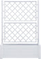 vidaXL - Plantenbak - met - latwerk - 100x43x142 - cm - PP - wit
