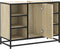 vidaXL - Wastafelkast - 80x33x60 - cm - bewerkt - hout - sonoma - eikenkleurig