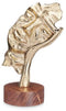 Decoratieve figuren Gezicht Gouden Hout Metaal 16,5 x 26,5 x 11 cm